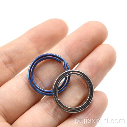 Ultralight forte anodizado Titanium Keyring